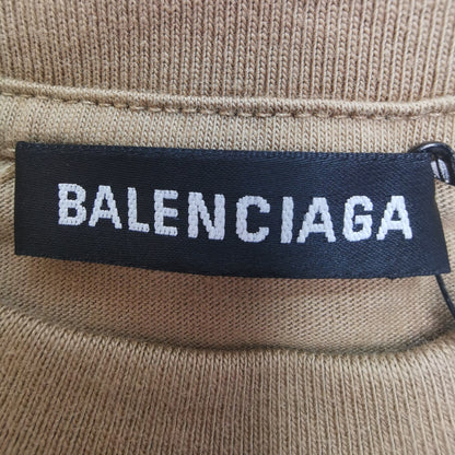 Balenciaga XS Cotton Logo Print Crew Neck T-Shirt