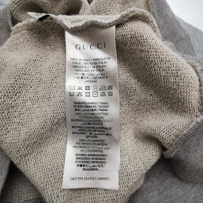 Gucci Gray Cotton Hoodie with Double G Logo