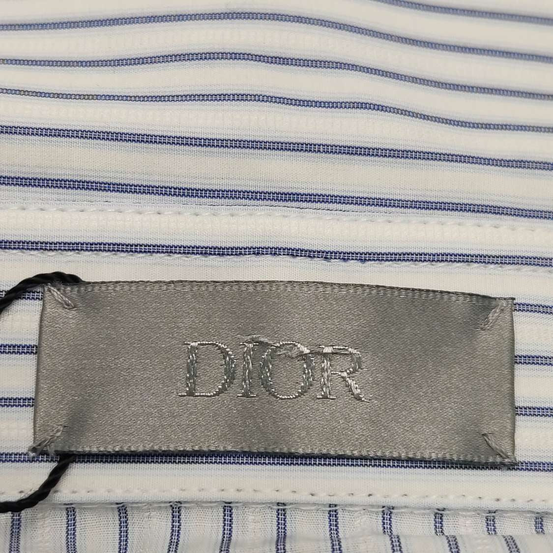 Dior Striped CD Embroidery Short-Sleeve Shirt