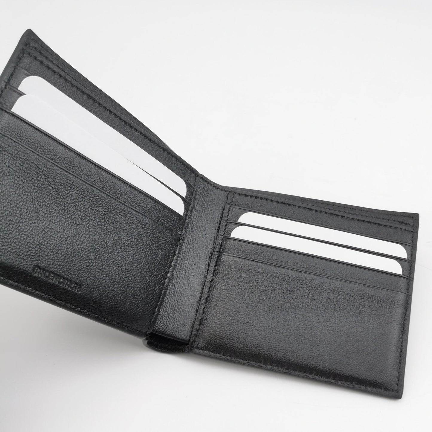 Balenciaga Leather Letter Logo Bifold Wallet