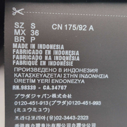 Prada S Size Solid Hooded Triangle Logo Padded Jacket