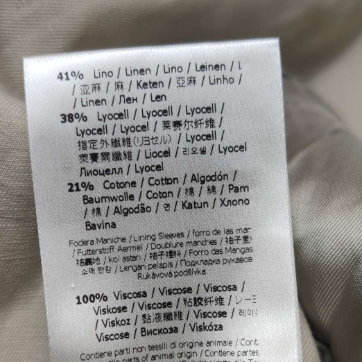 Fendi Cotton-Linen Lapel Jacket M