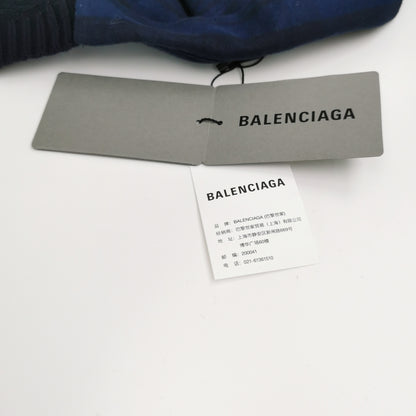 Balenciaga S Black V-Neck Ribbed Sweater