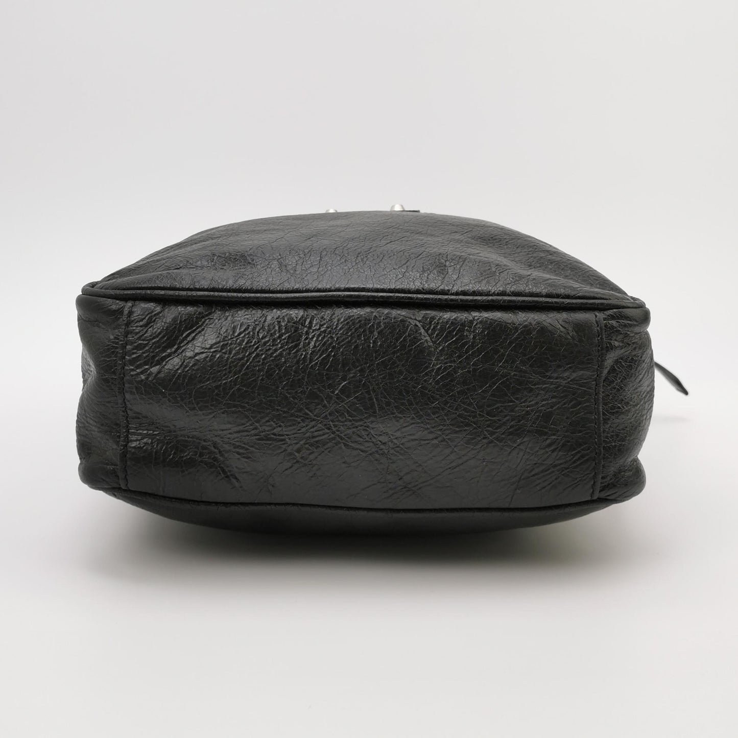 Balenciaga Waxed Leather Studded Crossbody Bag