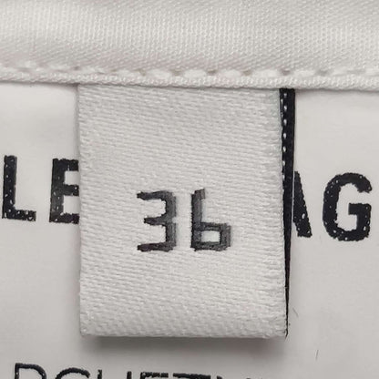 Balenciaga White Cotton Spread Collar Shirt XXXS