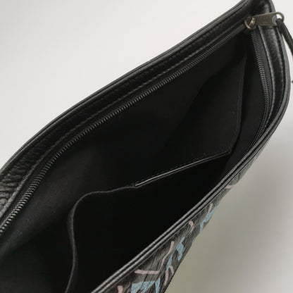 Balenciaga Graffiti Oil Wax Leather Clutch