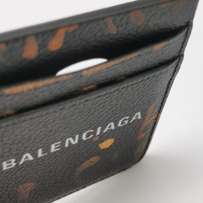 Balenciaga Leather Colorblock Logo Card Holder