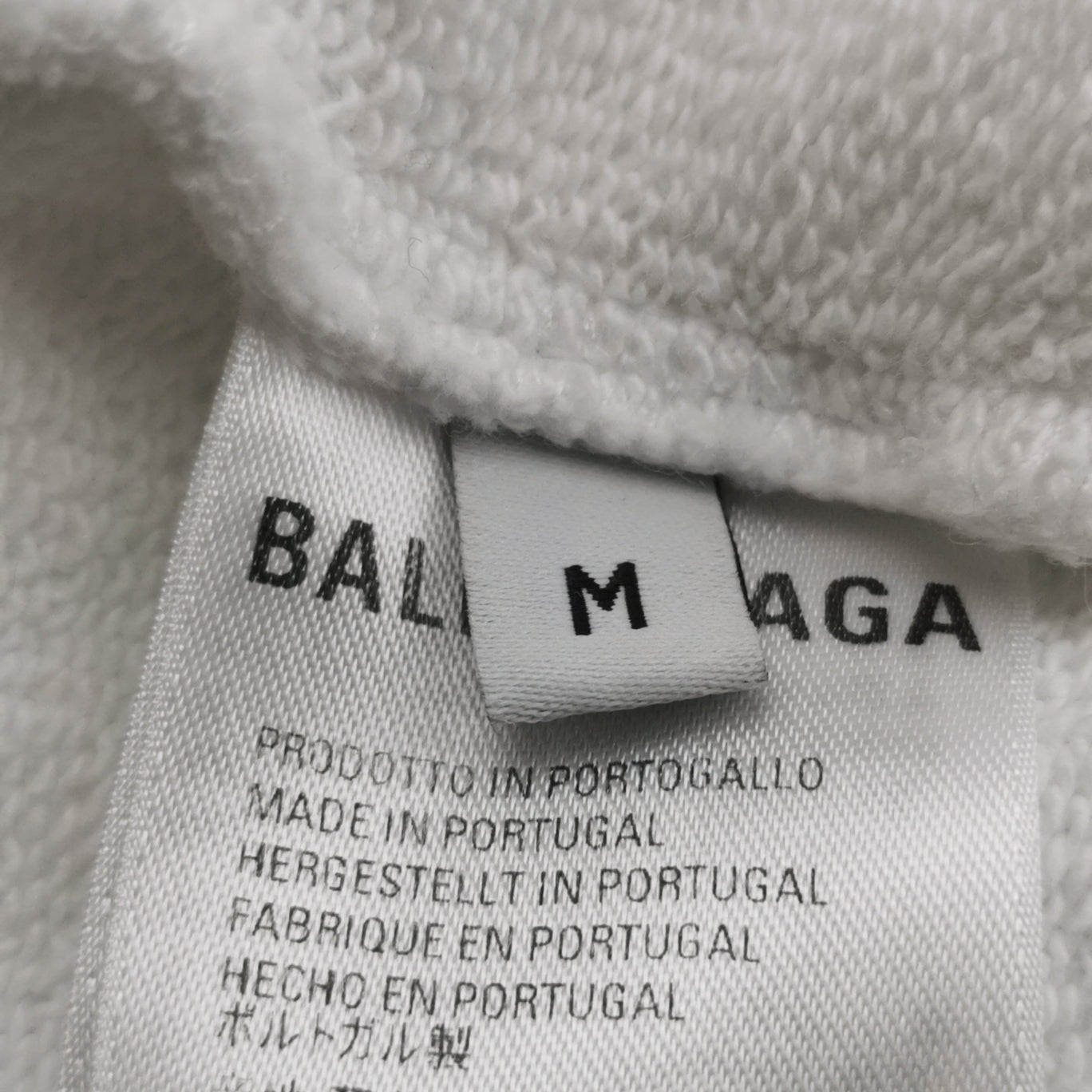 Balenciaga White Torch Logo Oversized Hoodie