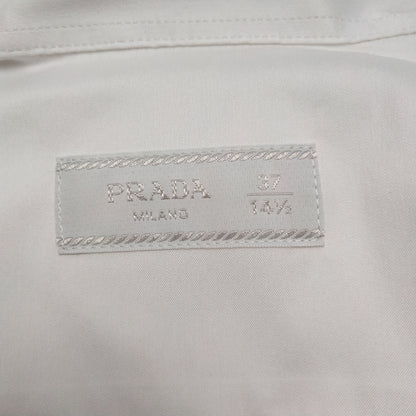 Prada Cotton Spread Collar Single-Breasted Shirt S
