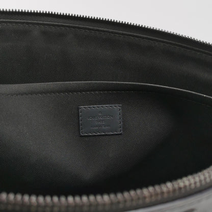 Louis Vuitton Discovery Pochette Black Embossed Clutch