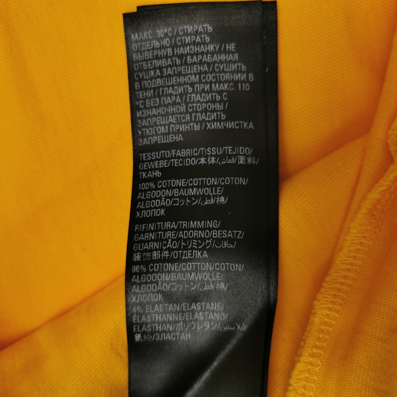 Balenciaga S Cotton Color-Block Logo Crew Neck T-Shirt