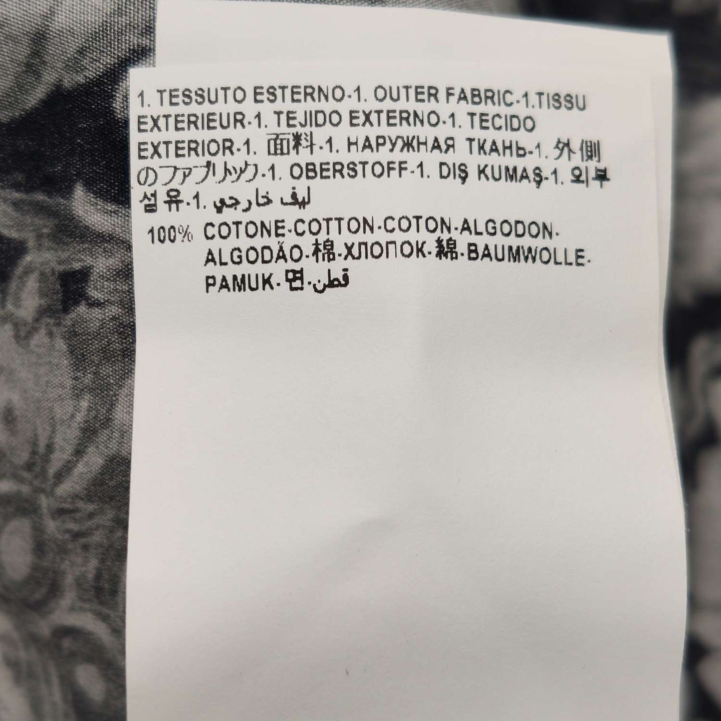 Versace XS Black Gray Floral Print Shirt
