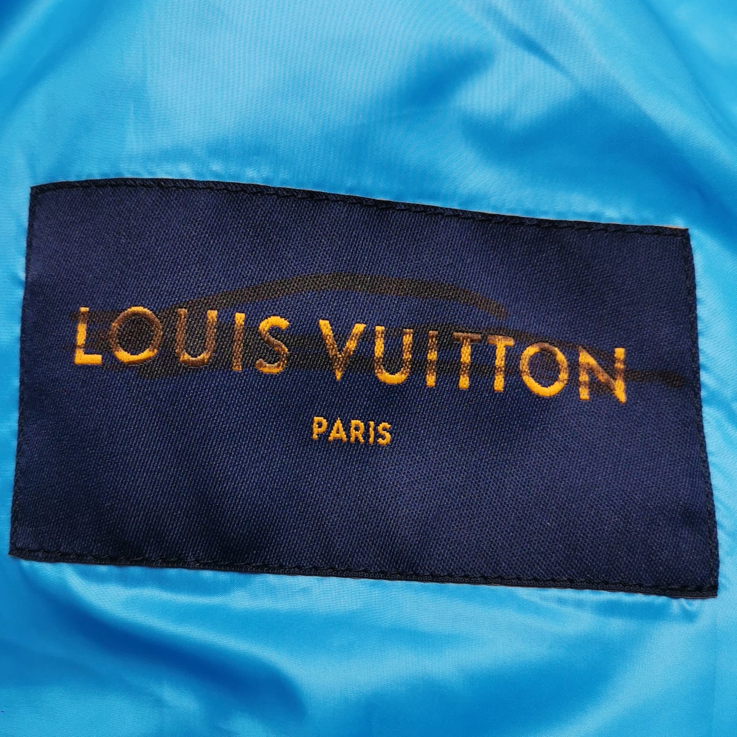 Louis Vuitton Blue Monogram Quilted Zip Jacket XS