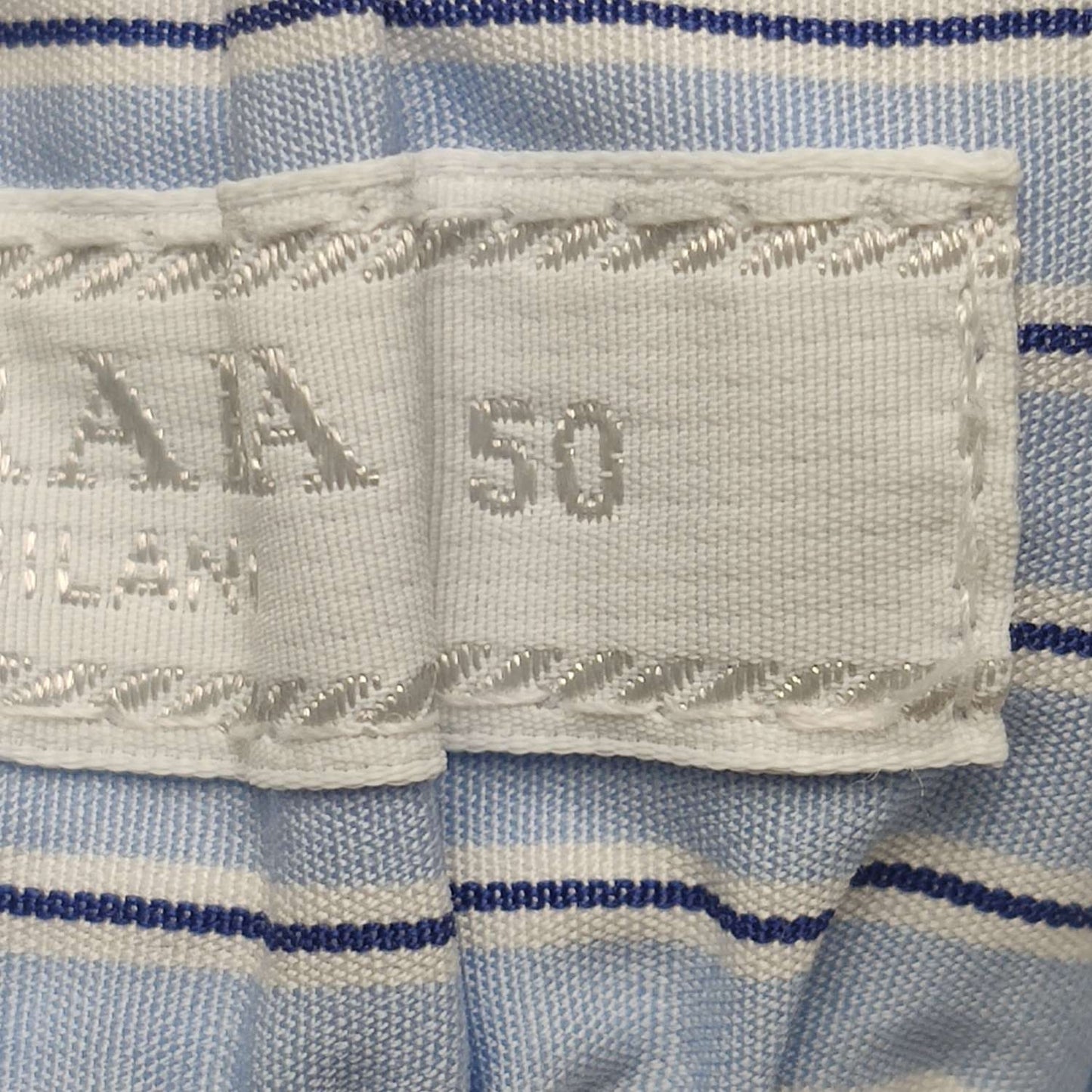 Prada Cotton Striped Straight-Leg Trousers L