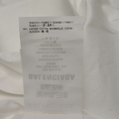 Balenciaga White Cotton Spread Collar Shirt XXXS