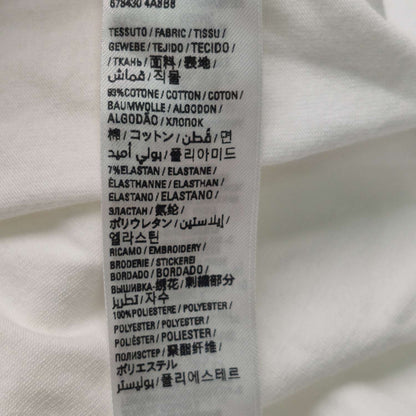 Balenciaga White Cotton Logo T-Shirt S