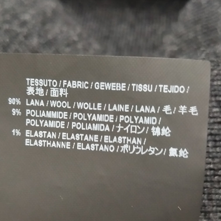 Balenciaga XS Wool Blend Colorblock Logo V-Neck Sweater