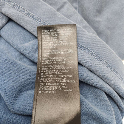 Balenciaga Logo Print Cotton T-shirt S Blue