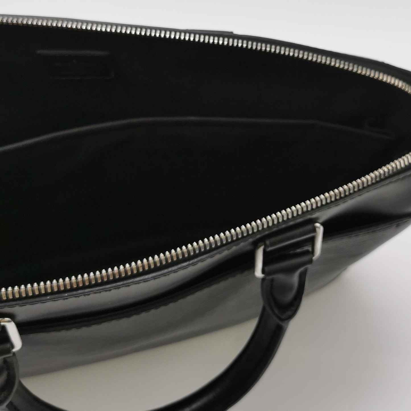 Louis Vuitton Large Black Leather Structured Handbag