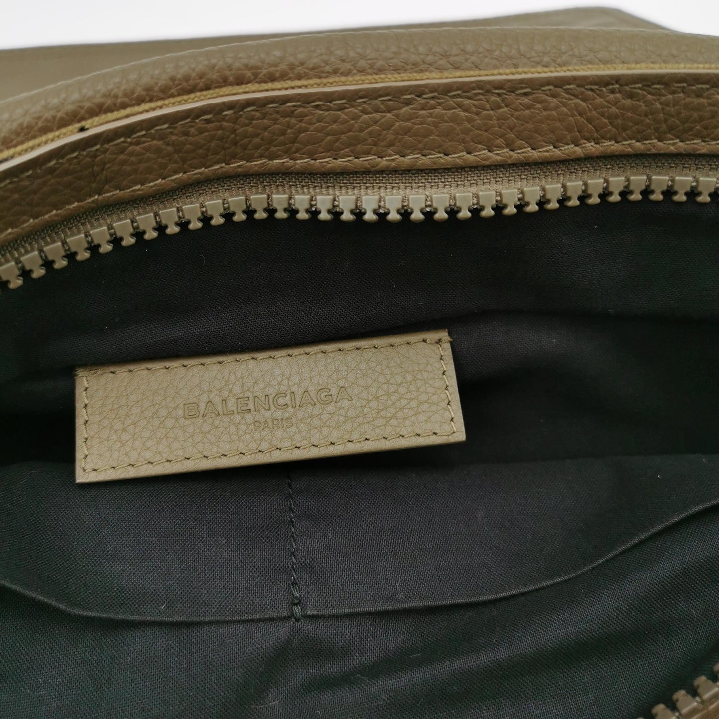 Balenciaga Leather-Canvas Colorblock Flap Clutch