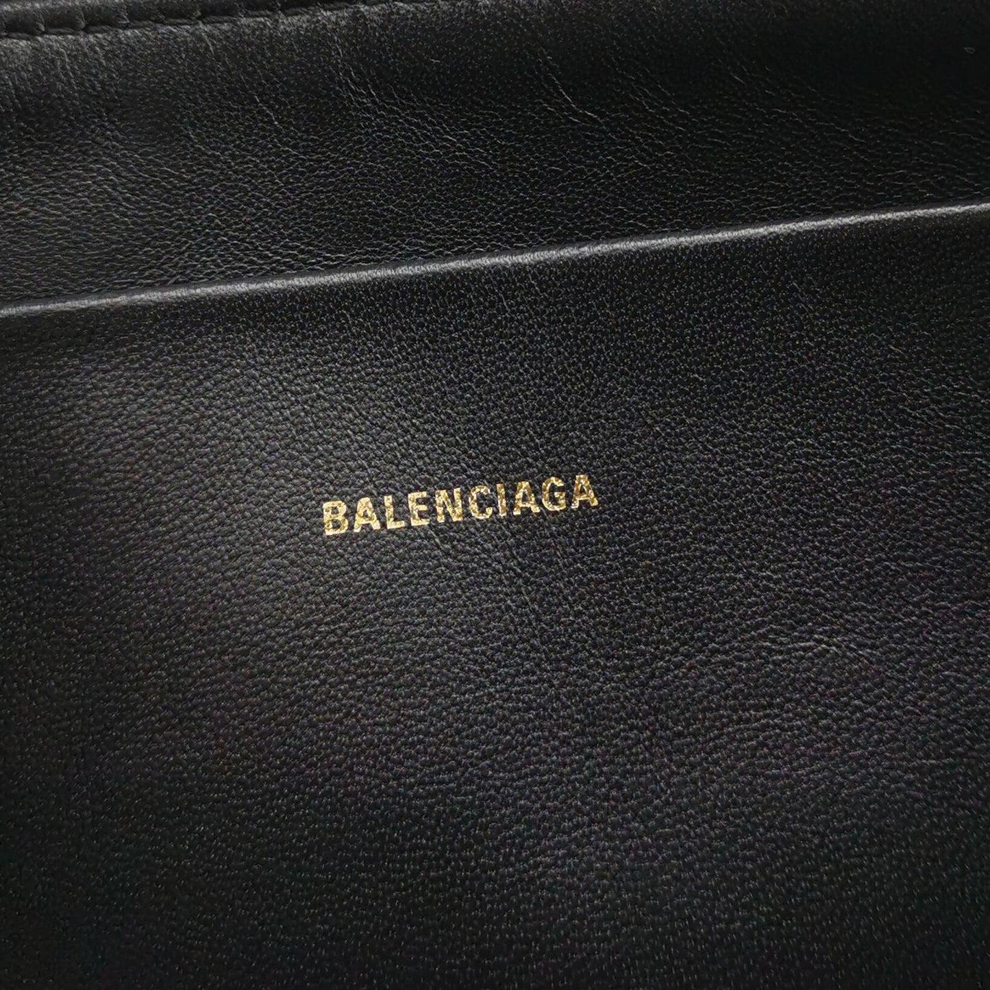 Balenciaga Leather Logo Zip Clutch