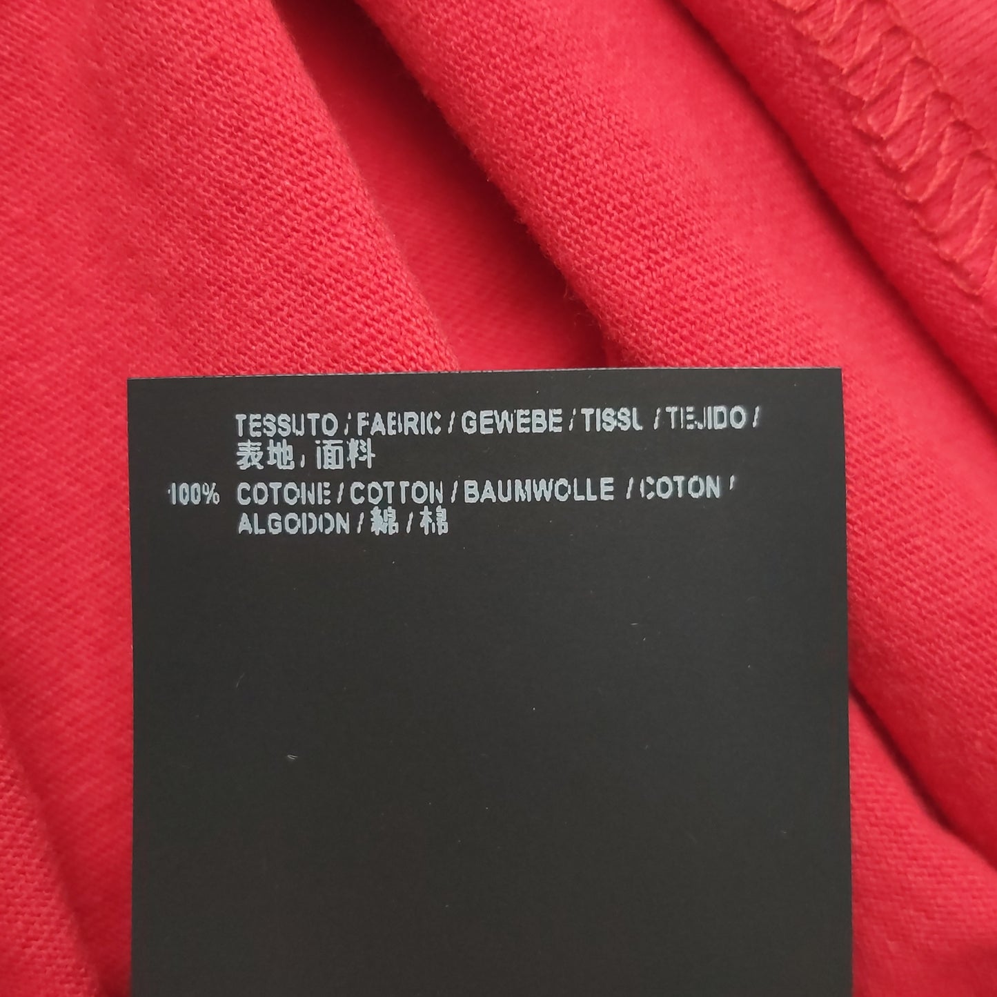 Balenciaga M Size Cotton Logo Crew Neck T-Shirt