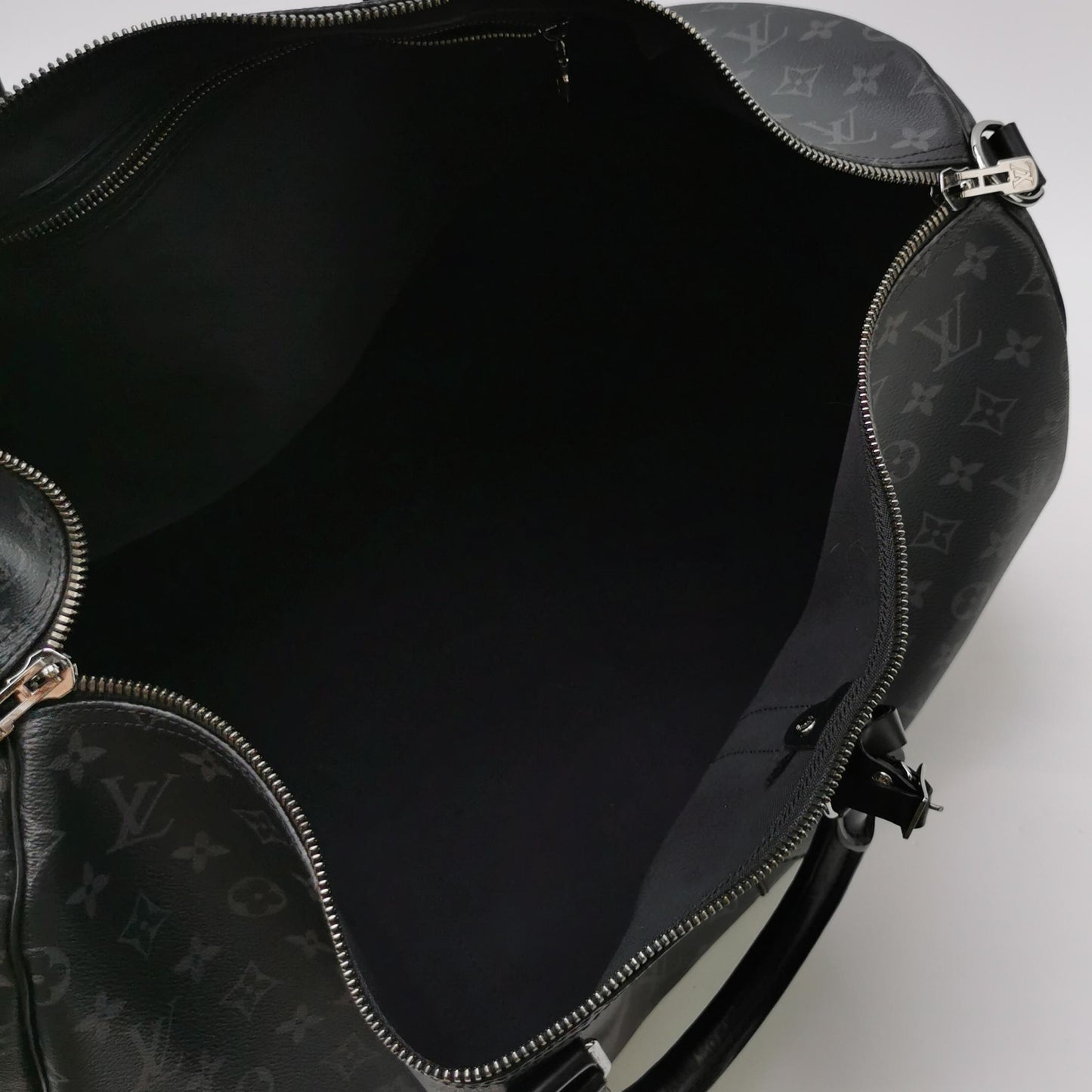 Louis Vuitton Keepall 55 Monogram Leather Duffle Bag