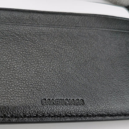 Balenciaga Leather Letter Logo Bifold Wallet