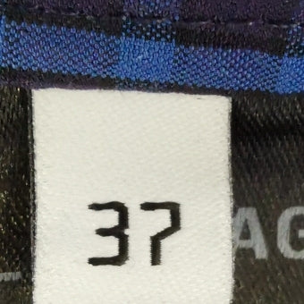 Balenciaga Cotton Check Logo Embroidered Collared Shirt