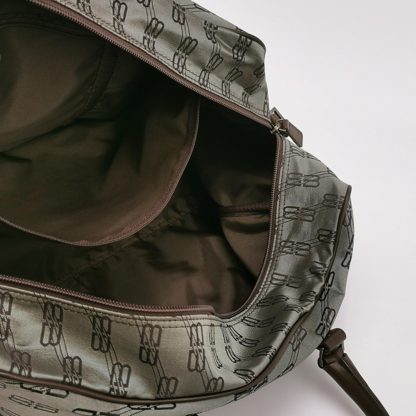 Balenciaga Double B Monogram Leather-Nylon Zip Tote