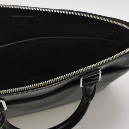 Louis Vuitton Large Black Leather Structured Handbag