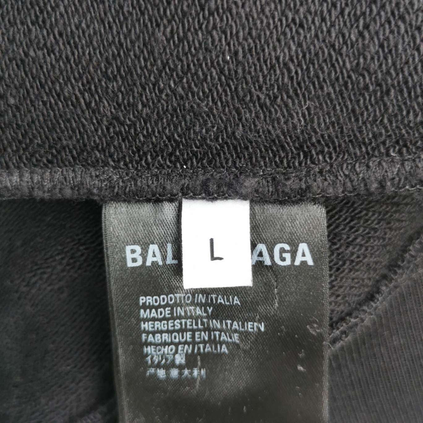 Balenciaga Black 'CREW' Logo Hoodie