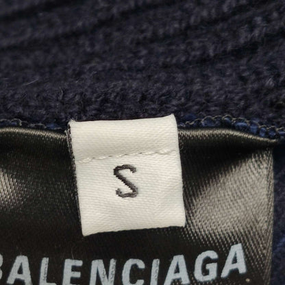 Balenciaga S Size V-Neck Ribbed Sweater