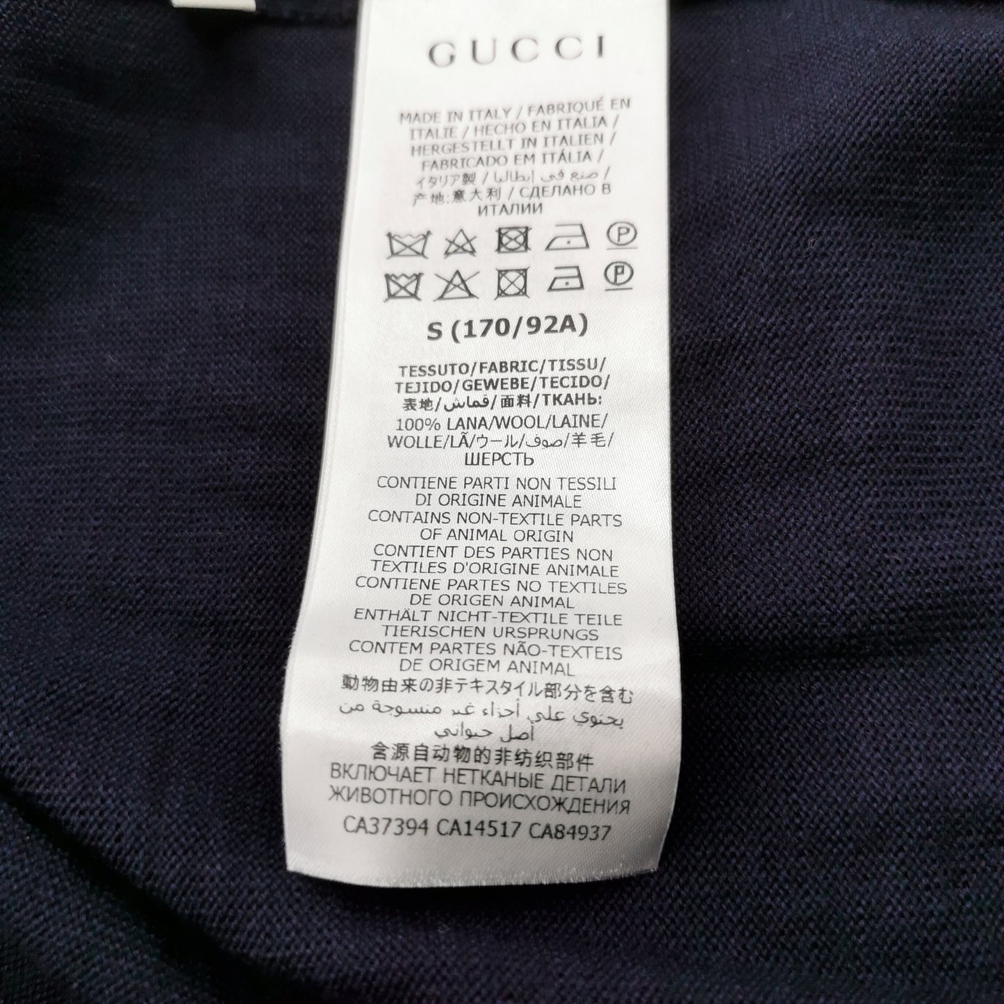 Gucci S Wool Solid V-Neck Long-Sleeve Cardigan