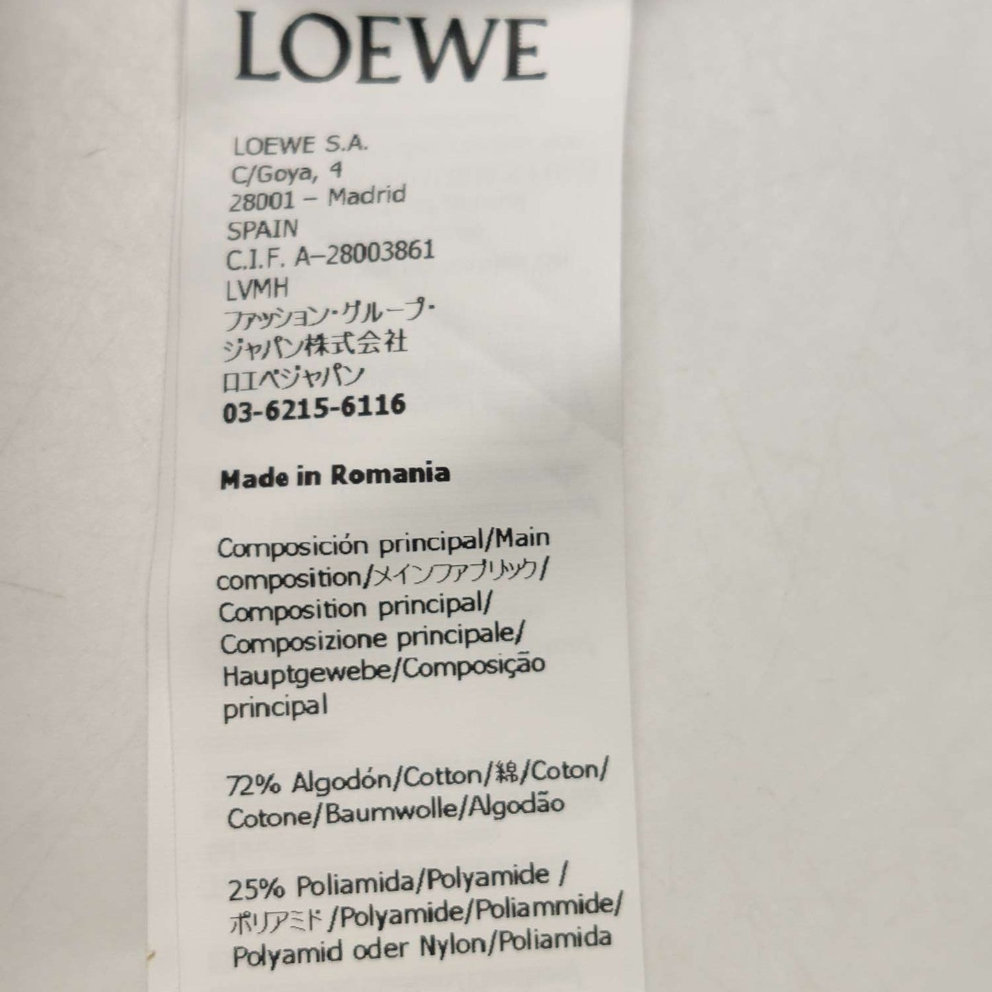 Loewe Cotton Color Block Collar Shirt M