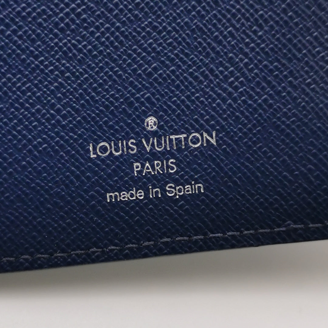 Louis Vuitton Brazza Blue Epi Leather Bifold Wallet