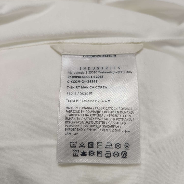 Moncler M Size Cotton Solid Crew Neck T-Shirt