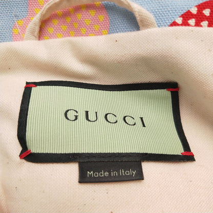 Gucci Blue Apple Print GG Logo Collared Jacket