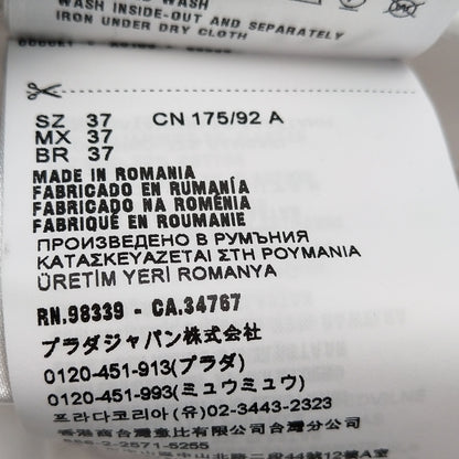 Prada Cotton Spread Collar Single-Breasted Shirt S