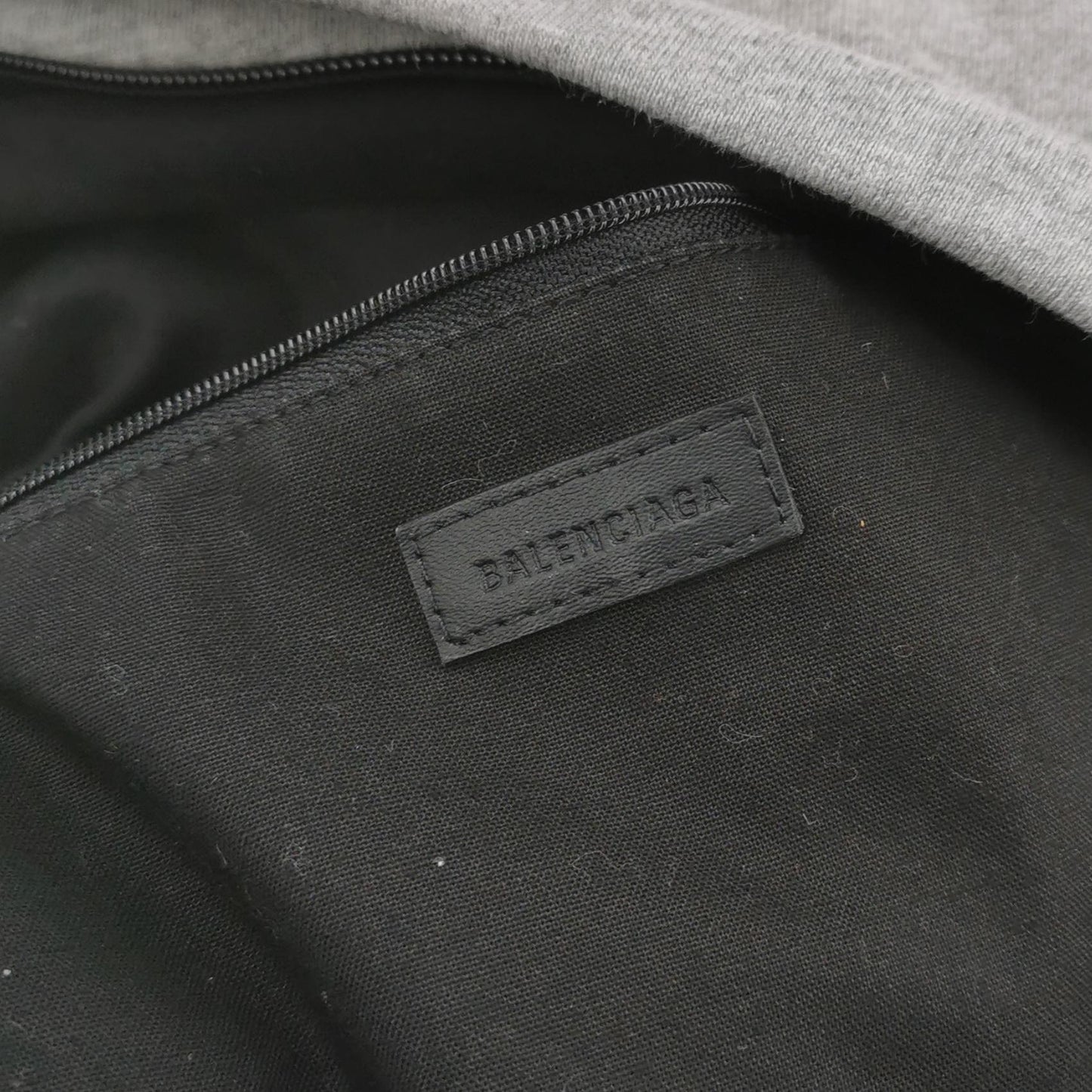 Balenciaga Explorer Gray Logo Leather Backpack