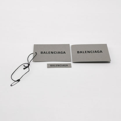 Balenciaga Canvas Leather Logo Zip Clutch