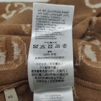 Gucci Wool Double G Monogram V-Neck Cardigan XS