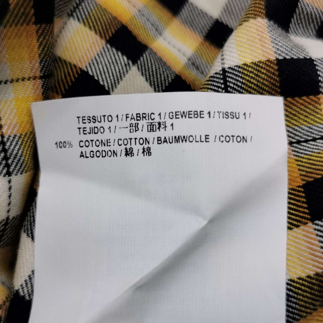 Balenciaga Cotton Check Logo Collared Long-Sleeve Shirt