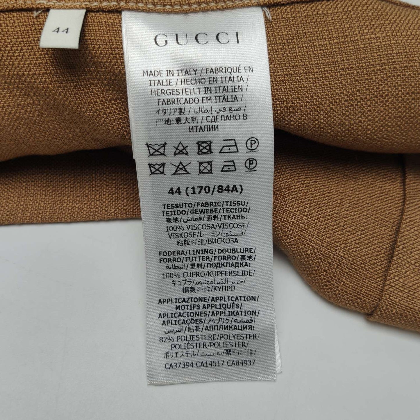 Gucci S Size Brown Cotton Jacket