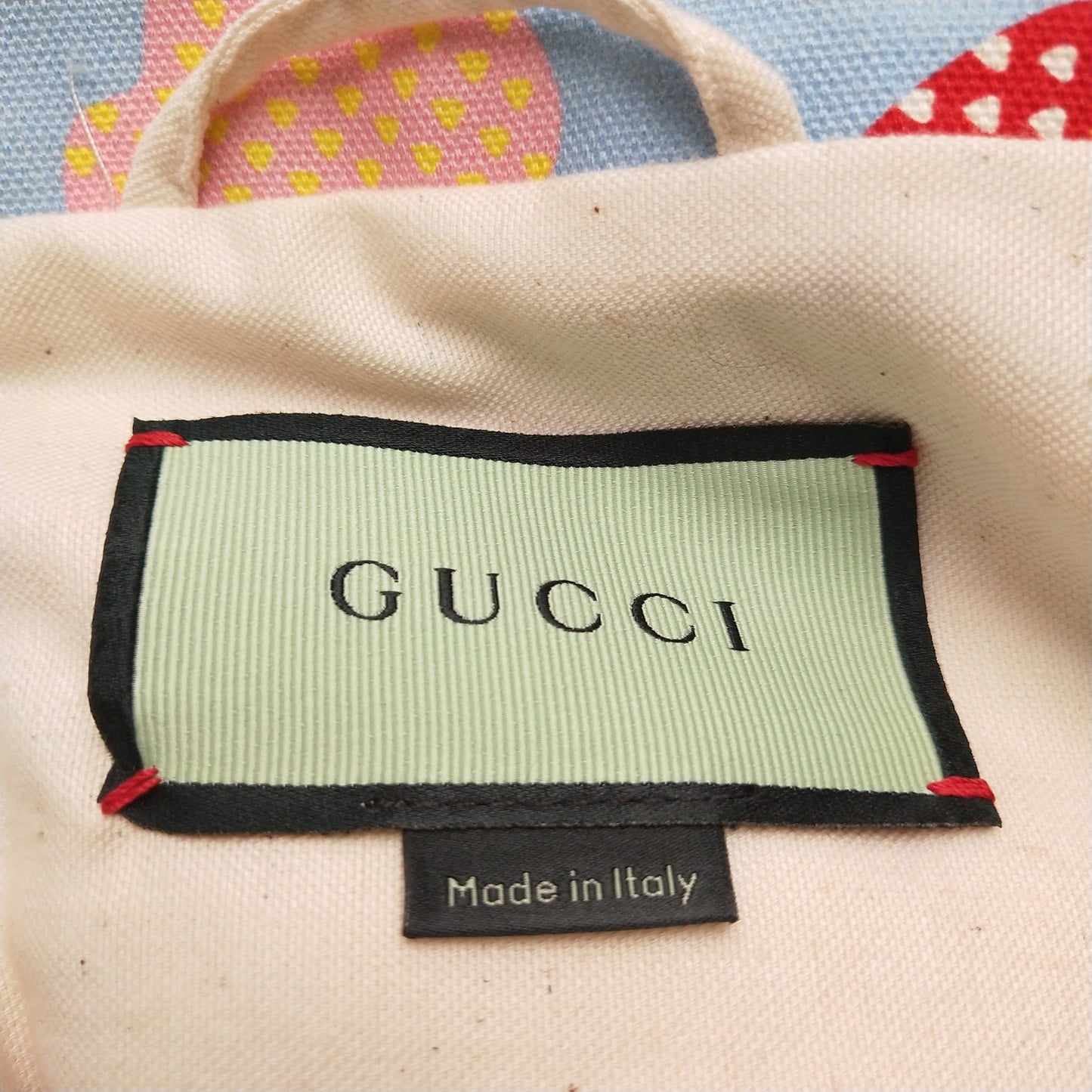 Gucci Blue Apple Print GG Logo Collared Jacket