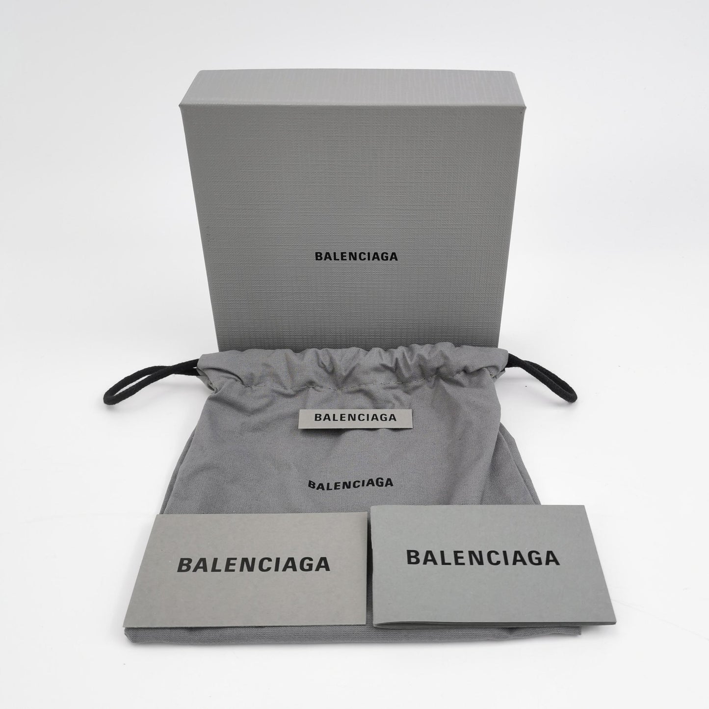 Balenciaga Leather Letter Logo Bifold Wallet