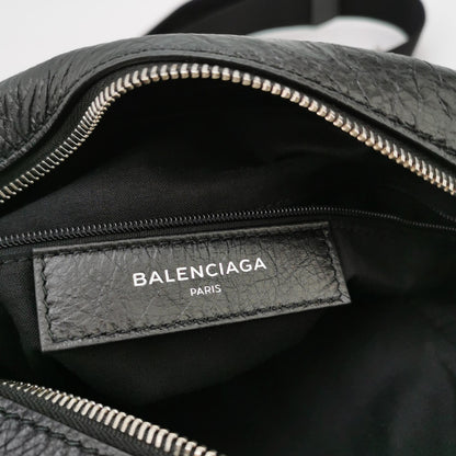 Balenciaga Waxed Leather Studded Crossbody Bag