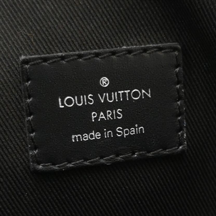 Louis Vuitton Large Black Leather Structured Handbag