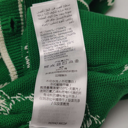 Gucci Green GG Monogram V-Neck Cardigan XS