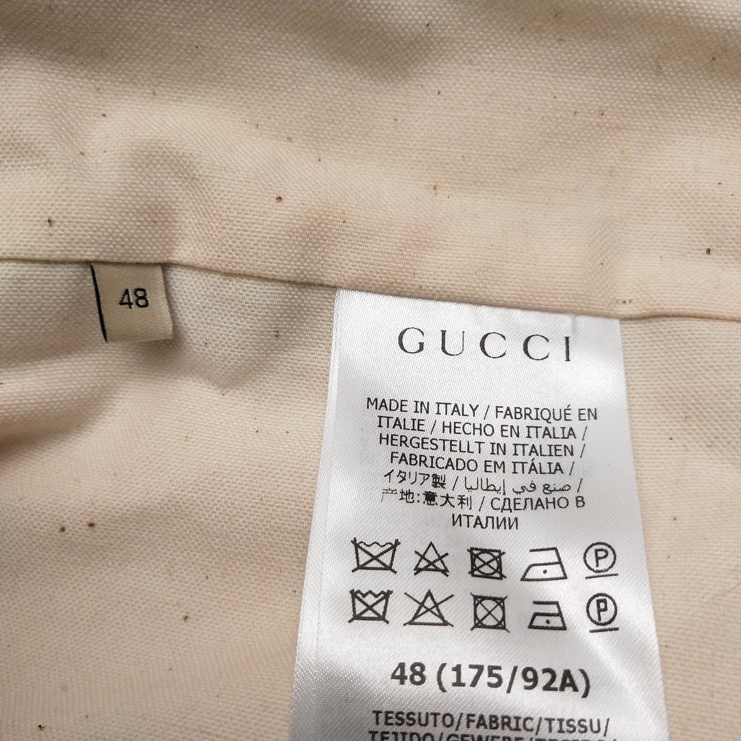Gucci Blue Apple Print GG Logo Collared Jacket